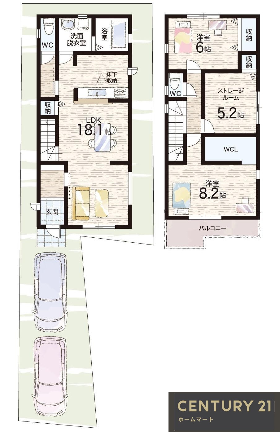 新築戸建 NEW一戸建て常松１（甲東園駅） 4680万円・4780万円の詳細情報 兵庫県尼崎市常松１ 写真13 センチュリー21ホームマート