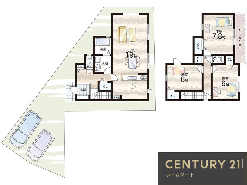 新築戸建 NEW一戸建て近江富士３ 2580万円～2780万円の詳細情報 滋賀県野洲市近江富士３ 写真13 センチュリー21ホームマート