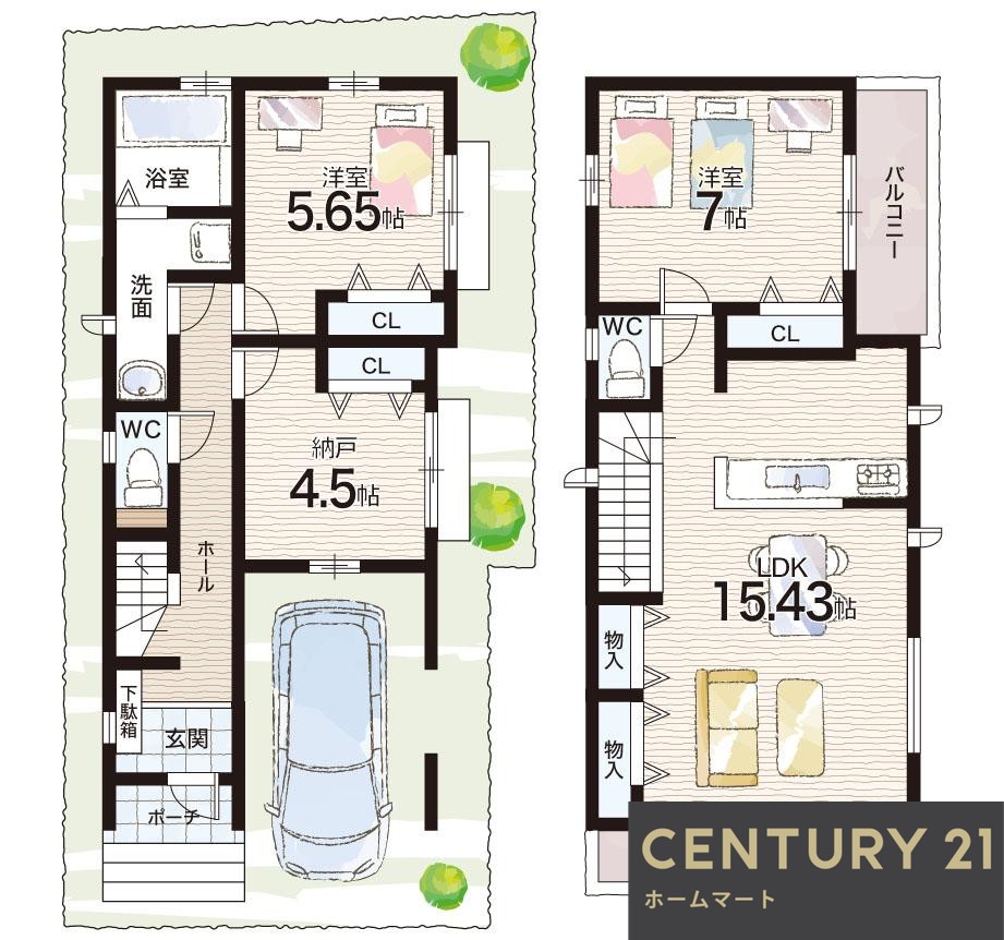 新築戸建 一戸建て大社町（苦楽園口駅） 4390万円・4890万円の詳細情報 兵庫県西宮市大社町 写真18 センチュリー21ホームマート