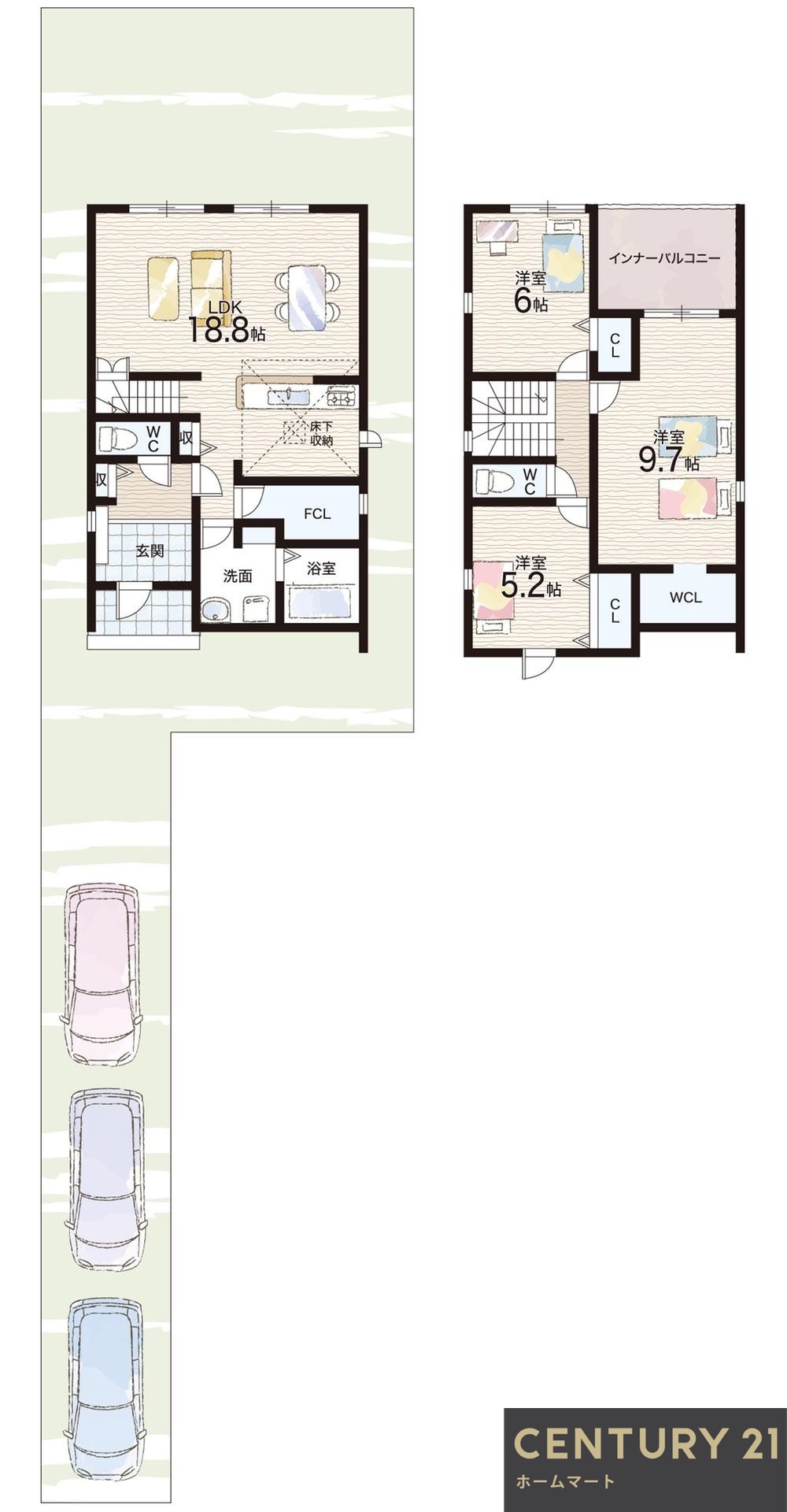 新築戸建 一戸建て近江八幡市安土町常楽寺 一戸建て 全５邸第1期の詳細情報 滋賀県近江八幡市安土町常楽寺 写真21 センチュリー21ホームマート