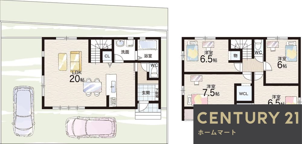 新築戸建 一戸建て大津市千町 第１期 一戸建ての詳細情報 滋賀県大津市千町２ 写真13 センチュリー21ホームマート