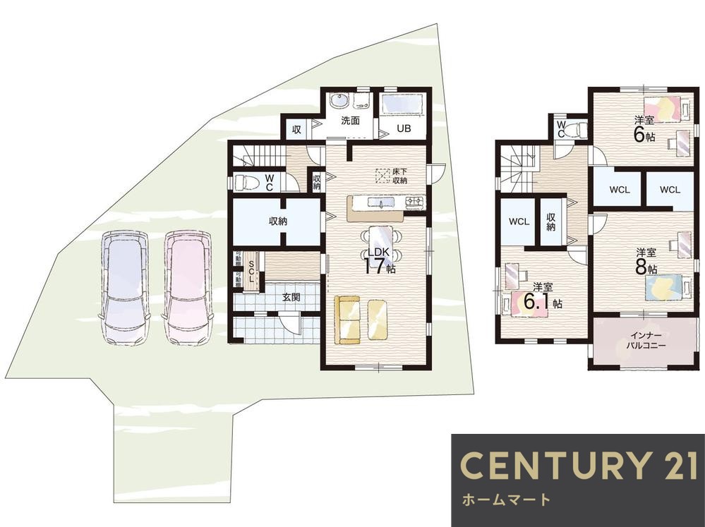 新築戸建 一戸建て丹波市町（天理駅） 3880万円・3980万円の詳細情報 奈良県天理市丹波市町 写真14 センチュリー21ホームマート