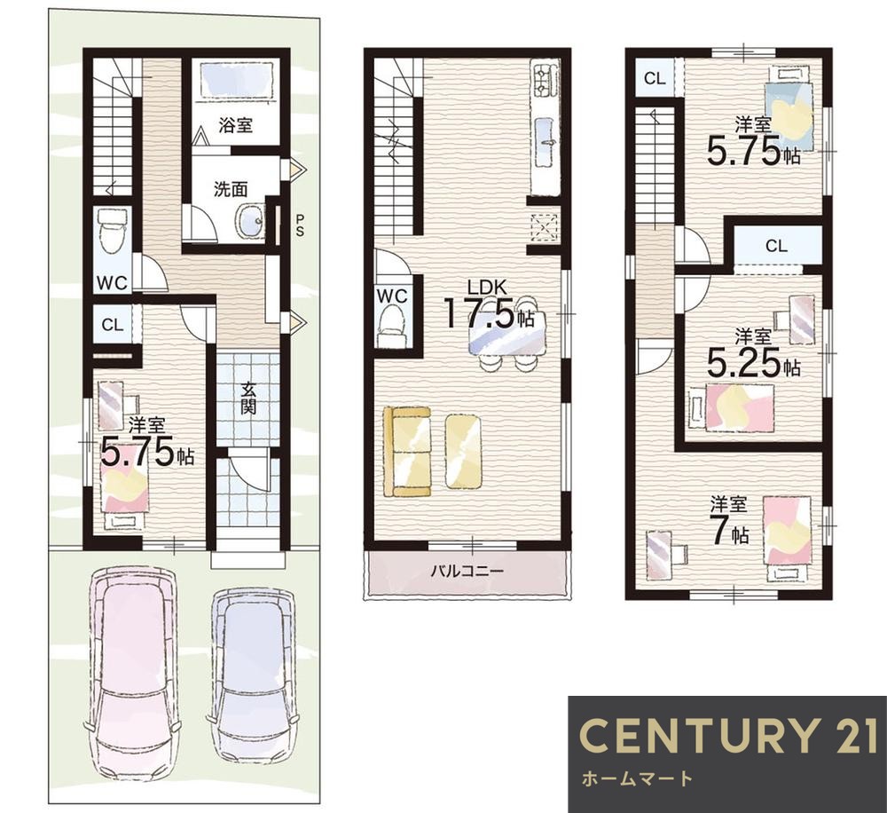 新築戸建 一戸建て国松町 3498万円の詳細情報 大阪府寝屋川市国松町 写真6 センチュリー21ホームマート