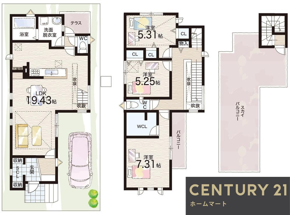 新築戸建 一戸建て川西町３（高槻駅） 4980万円の詳細情報 大阪府高槻市川西町３ 写真12 センチュリー21ホームマート