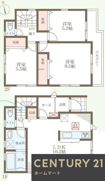 新築戸建 NEW一戸建て楢葉 2980万円～3580万円の詳細情報 大阪府堺市中区楢葉 写真17 センチュリー21ホームマート