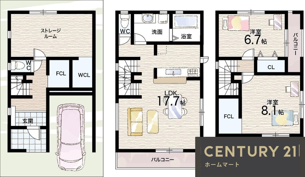 新築戸建 一戸建て石津中町（香里園駅） 3680万円の詳細情報 大阪府寝屋川市石津中町 写真5 センチュリー21ホームマート