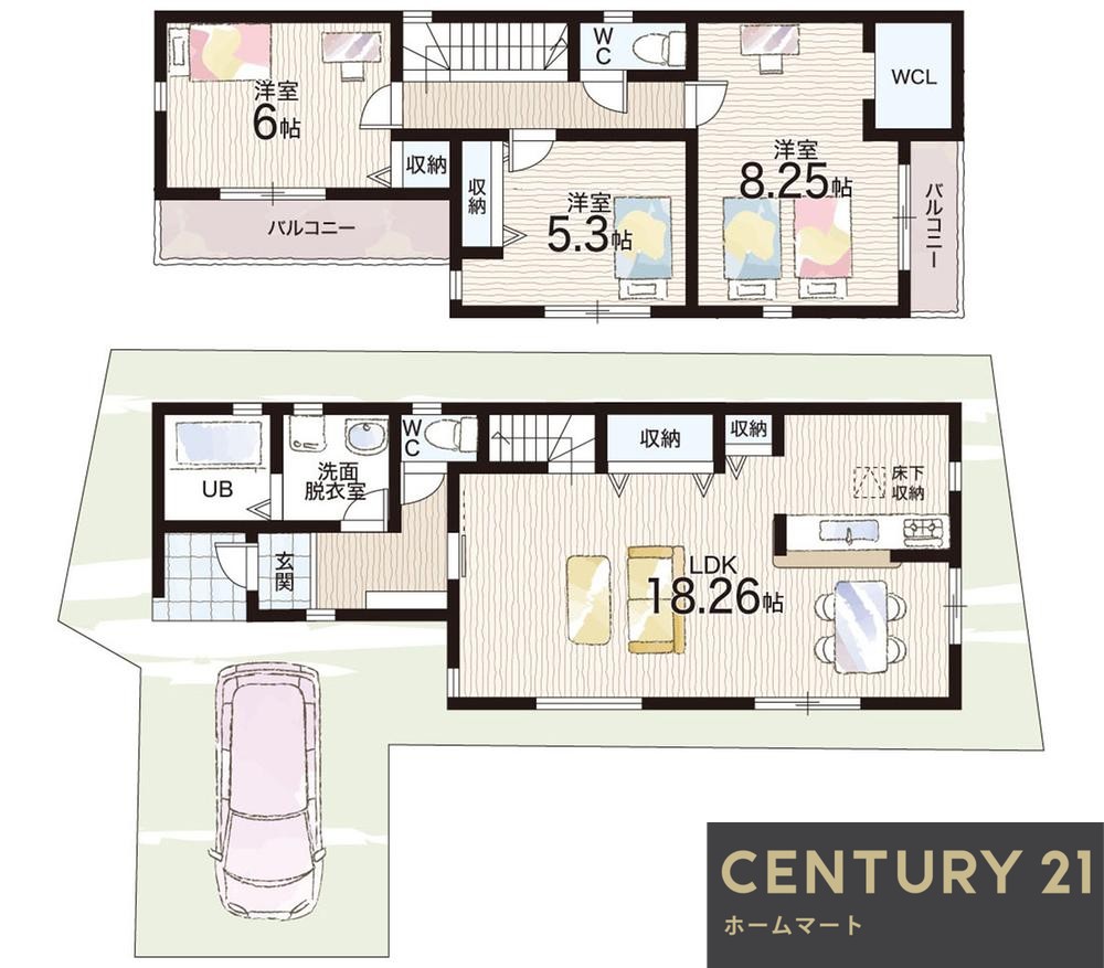 新築戸建 一戸建て上野町 3980万円～4280万円の詳細情報 大阪府茨木市上野町 写真21 センチュリー21ホームマート