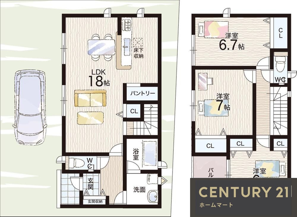 新築戸建 NEW一戸建て八尾市桂町 全３邸 一戸建て第３期の詳細情報 大阪府八尾市桂町５ 写真19 センチュリー21ホームマート