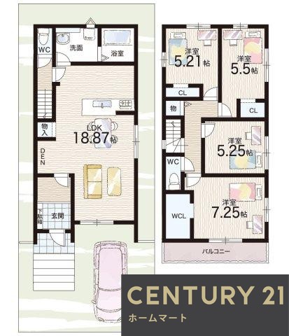 新築戸建 一戸建て京都市伏見区日野西大道町 一戸建て 全３邸第２期の詳細情報 京都府京都市伏見区日野西大道町 写真21 センチュリー21ホームマート