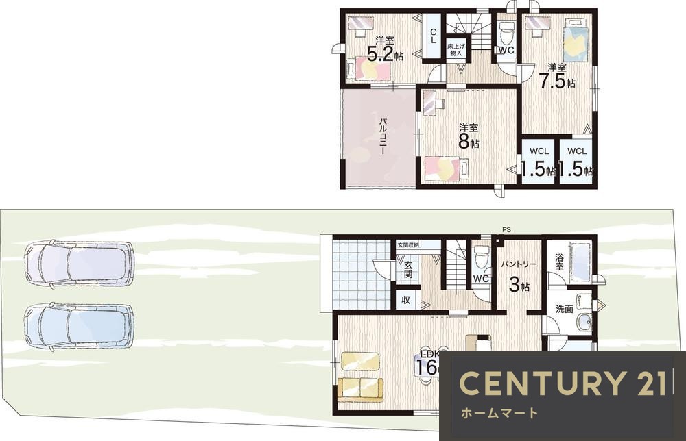 新築戸建 NEW一戸建て甲賀町大原中（甲賀駅） 2280万円・2480万円の詳細情報 滋賀県甲賀市甲賀町大原中 写真13 センチュリー21ホームマート