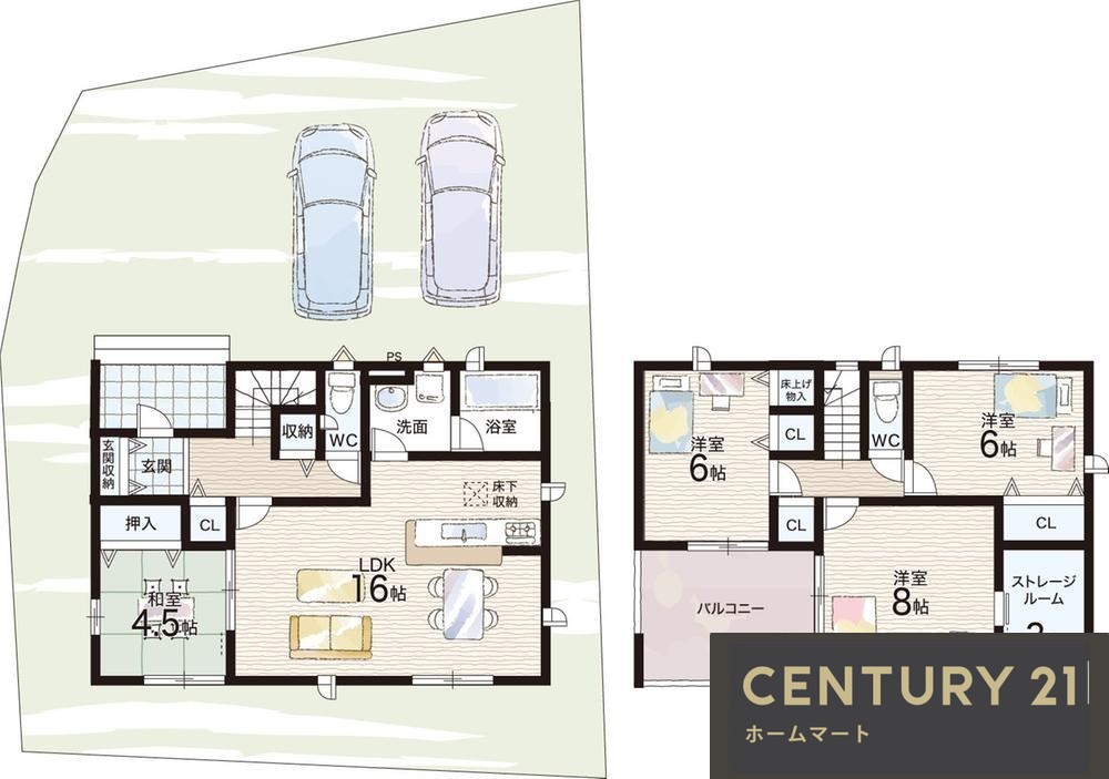 新築戸建 NEW一戸建て甲賀町大原中（甲賀駅） 2280万円・2480万円の詳細情報 滋賀県甲賀市甲賀町大原中 写真14 センチュリー21ホームマート