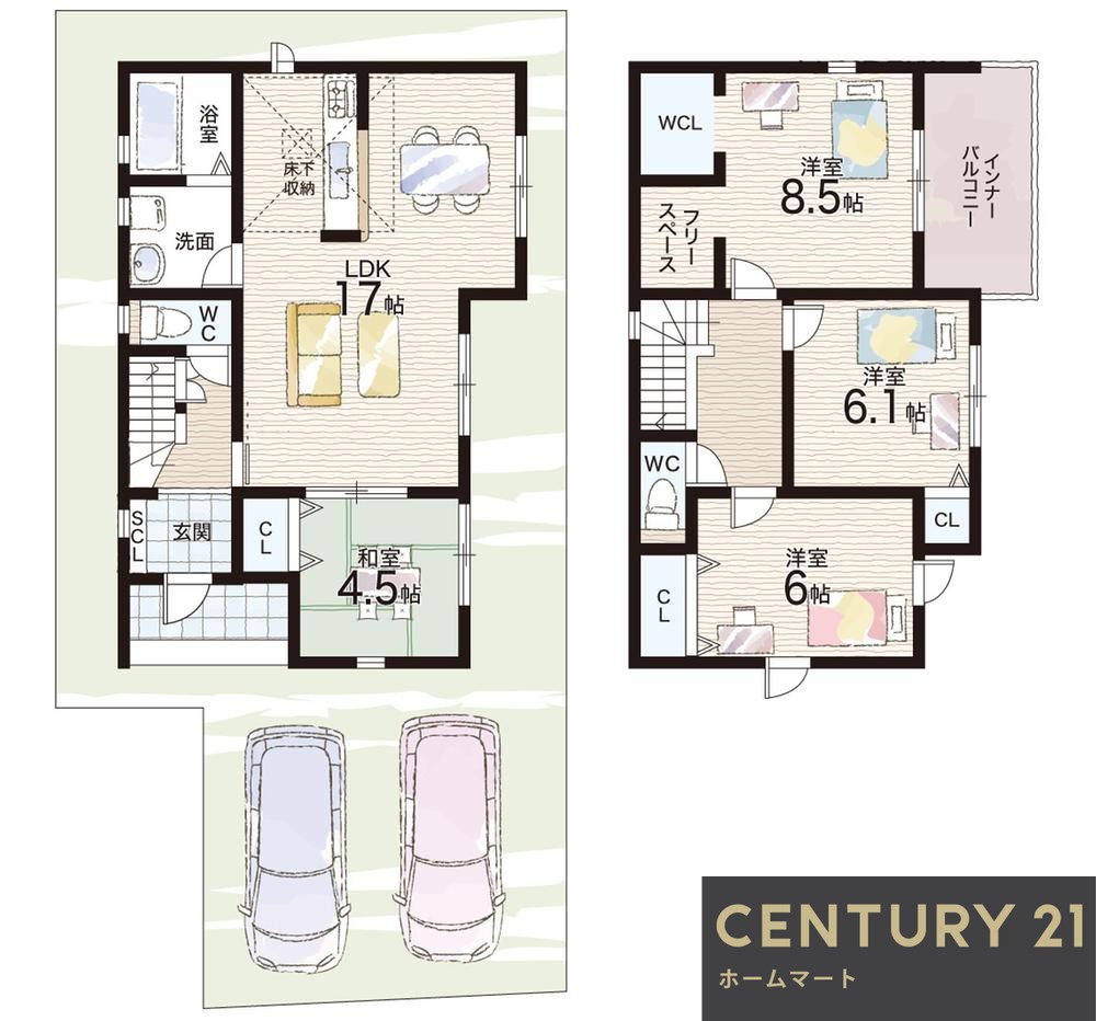 新築戸建 NEW一戸建て桜宮町（近江八幡駅） 3280万円～3480万円の詳細情報 滋賀県近江八幡市桜宮町 写真12 センチュリー21ホームマート