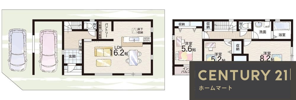 新築戸建 NEW一戸建て下之郷１ 3580万円の詳細情報 滋賀県守山市下之郷１ 写真12 センチュリー21ホームマート
