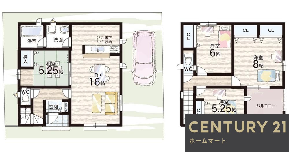 新築戸建 一戸建て唐崎中１ 3880万円・4080万円の詳細情報 大阪府高槻市唐崎中１-9-3 写真8 センチュリー21ホームマート