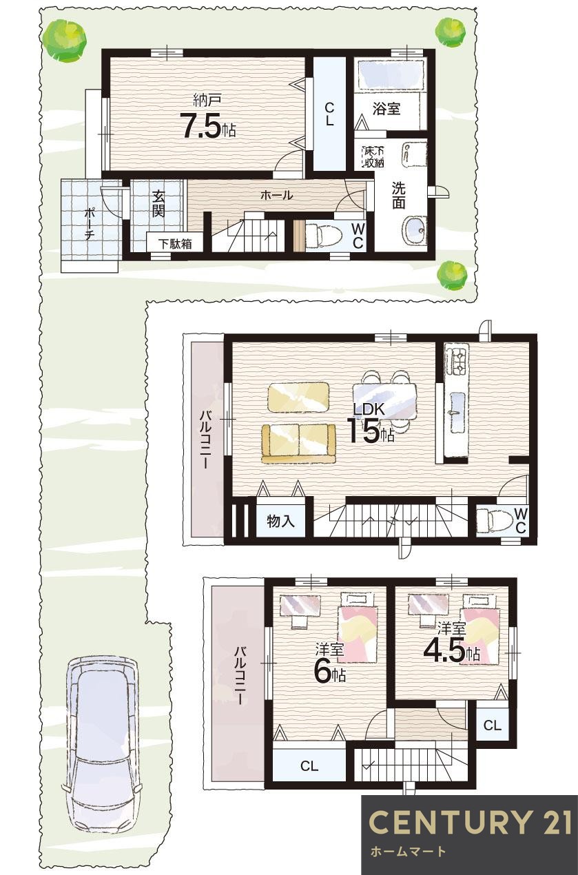 新築戸建 一戸建て浜町（西宮駅） 3990万円・4790万円の詳細情報 兵庫県西宮市浜町 写真21 センチュリー21ホームマート