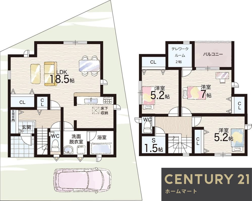 新築戸建 NEW一戸建て食満７（塚口駅） 4280万円・4680万円の詳細情報 兵庫県尼崎市食満７ 写真16 センチュリー21ホームマート