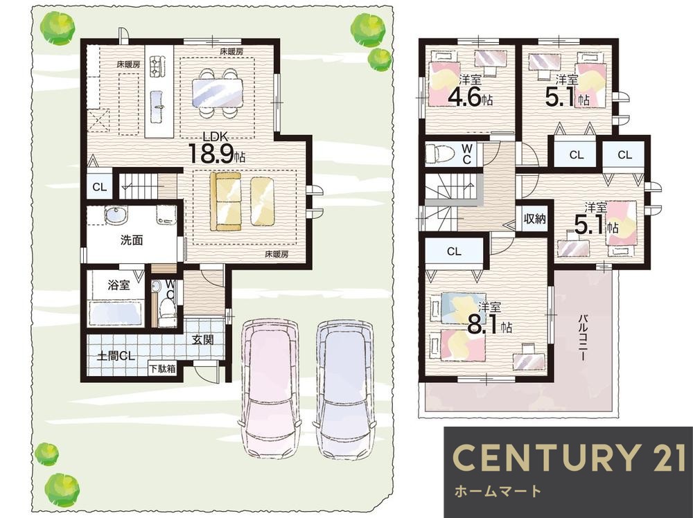 新築戸建 NEW一戸建て寺本２ 5080万円・5180万円の詳細情報 兵庫県伊丹市寺本２ 写真10 センチュリー21ホームマート