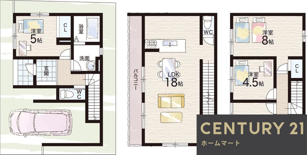 新築戸建 一戸建て春日町（寝屋川市駅） 3598万円・3798万円の詳細情報 大阪府寝屋川市春日町 写真8 センチュリー21ホームマート