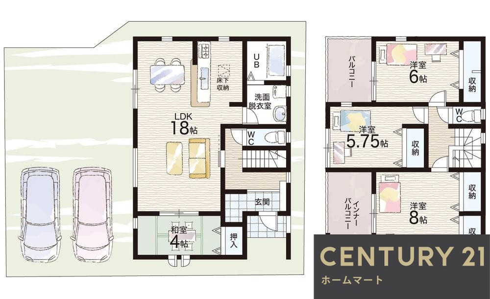新築戸建 一戸建て生駒市中菜畑2丁目 全6邸 一戸建て第1期の詳細情報 奈良県生駒市中菜畑２ 写真12 センチュリー21ホームマート