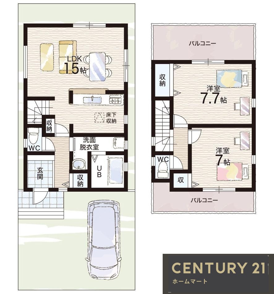 新築戸建 NEW一戸建て寺田水度坂（城陽駅） 3080万円の詳細情報 京都府城陽市寺田水度坂 写真14 センチュリー21ホームマート