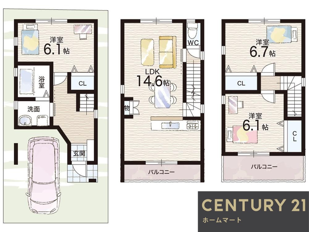 新築戸建 一戸建て八尾木北５（恩智駅） 2580万円の詳細情報 大阪府八尾市八尾木北５ 写真12 センチュリー21ホームマート