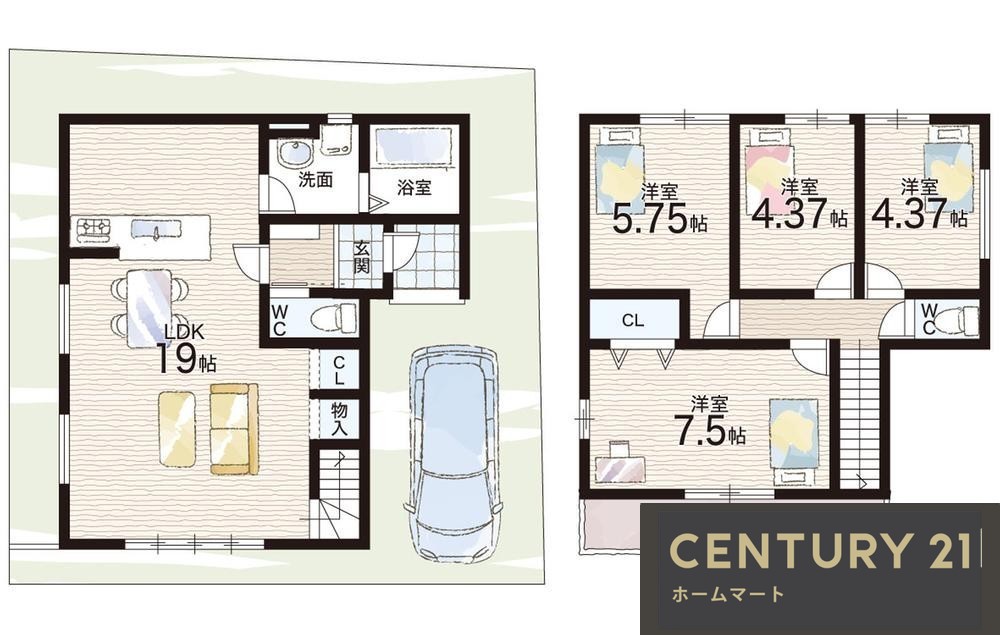 新築戸建 NEW一戸建て上笠４（草津駅） 3098万円の詳細情報 滋賀県草津市上笠４ 写真13 センチュリー21ホームマート