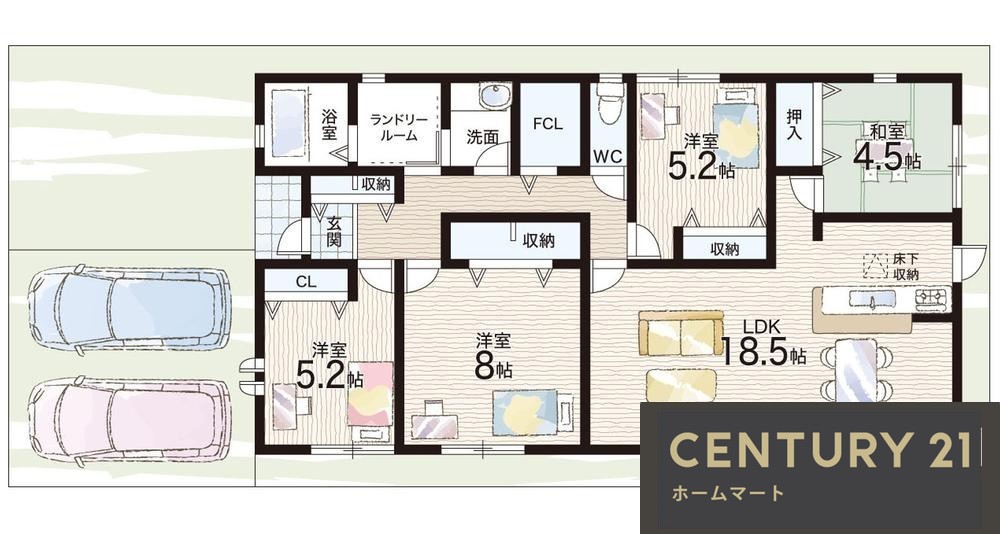新築戸建 NEW一戸建て大字黒田（黒田駅） 3280万円～3780万円の詳細情報 奈良県磯城郡田原本町大字黒田 写真12 センチュリー21ホームマート