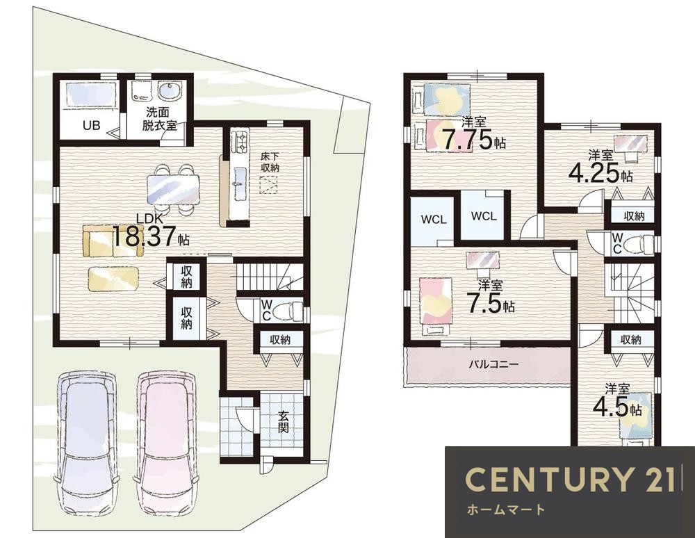 新築戸建 NEW一戸建て安倉南４ 3980万円～4280万円の詳細情報 兵庫県宝塚市安倉南４ 写真11 センチュリー21ホームマート