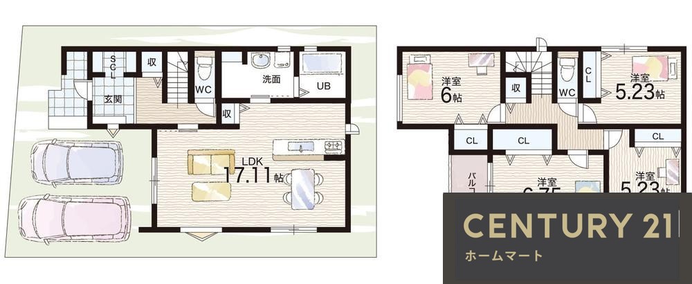 新築戸建 一戸建て空港１（蛍池駅） 3780万円～4280万円の詳細情報 大阪府池田市空港１ 写真9 センチュリー21ホームマート