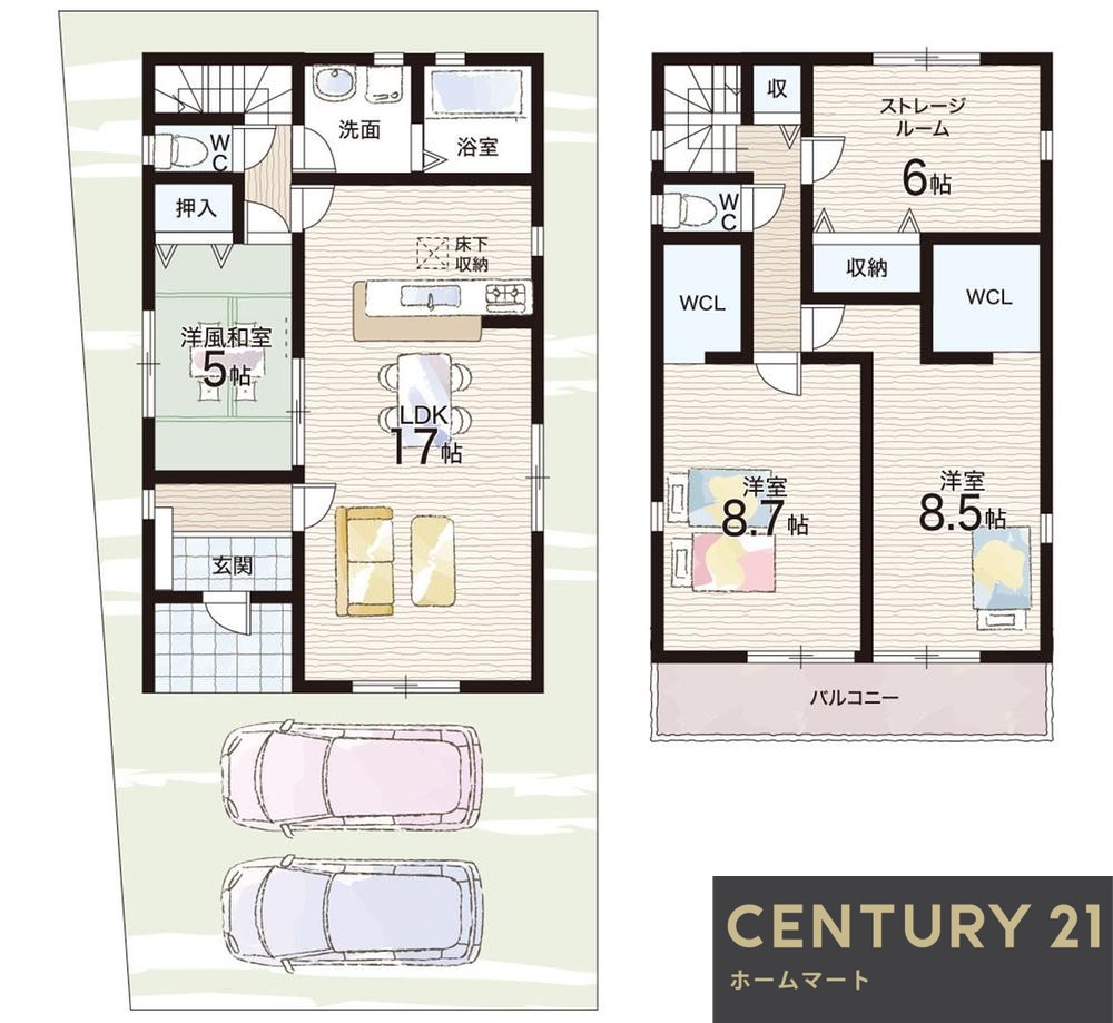 新築戸建 NEW一戸建て柳本町（柳本駅） 2480万円・2580万円の詳細情報 奈良県天理市柳本町 写真8 センチュリー21ホームマート