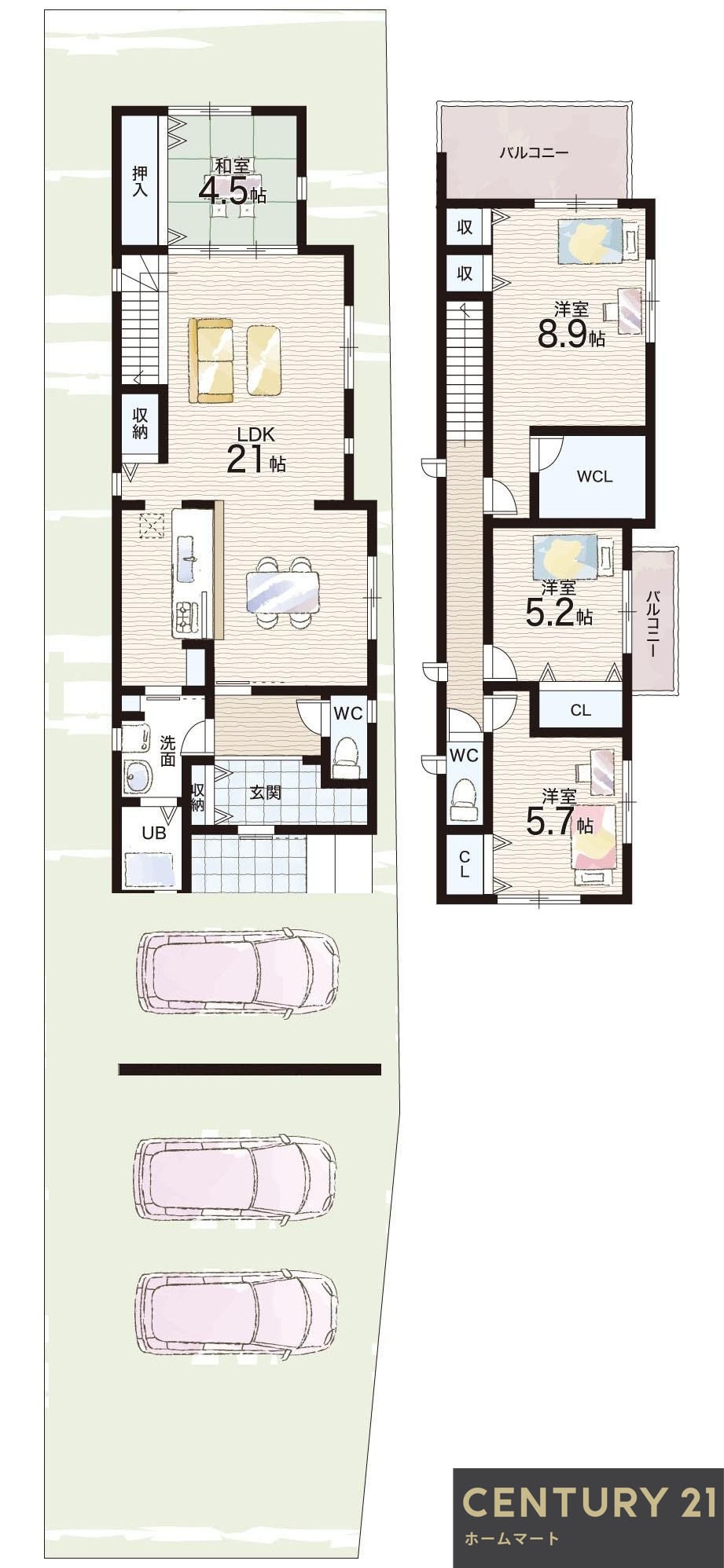 新築戸建 一戸建て平尾 4260万円の詳細情報 大阪府堺市美原区平尾 写真12 センチュリー21ホームマート