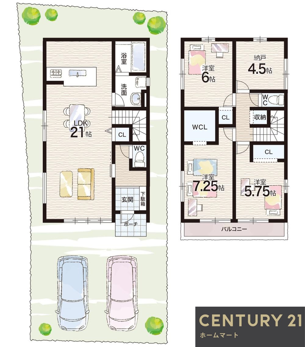 新築戸建 一戸建て近江八幡市北之庄町 一戸建て 全２邸第１期の詳細情報 滋賀県近江八幡市北之庄町 写真12 センチュリー21ホームマート