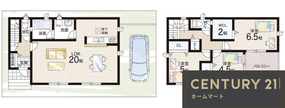 新築戸建 NEW一戸建て木津清水（木津駅） 2580万円・2780万円の詳細情報 京都府木津川市木津清水 写真14 センチュリー21ホームマート