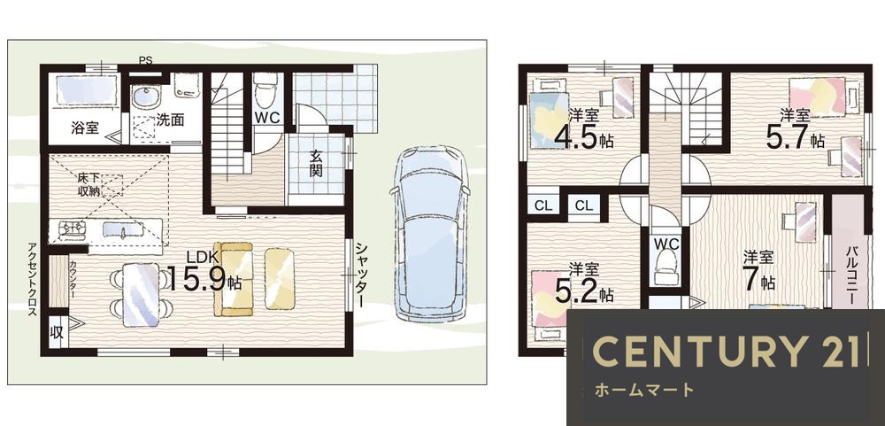 新築戸建 NEW一戸建て若江本町２（若江岩田駅） 4399万円の詳細情報 大阪府東大阪市若江本町２ 写真12 センチュリー21ホームマート