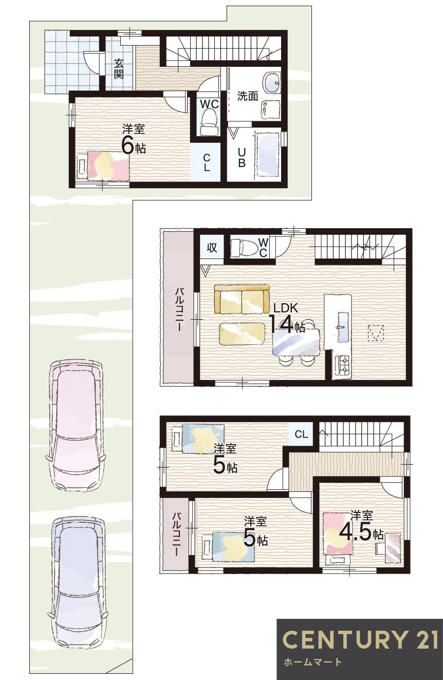 新築戸建 一戸建て長等３（びわ湖浜大津駅） 4498万円の詳細情報 滋賀県大津市長等３ 写真14 センチュリー21ホームマート