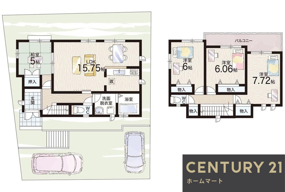 新築戸建 一戸建て緑町７（山の街駅） 2990万円・3290万円の詳細情報 兵庫県神戸市北区緑町７ 写真19 センチュリー21ホームマート