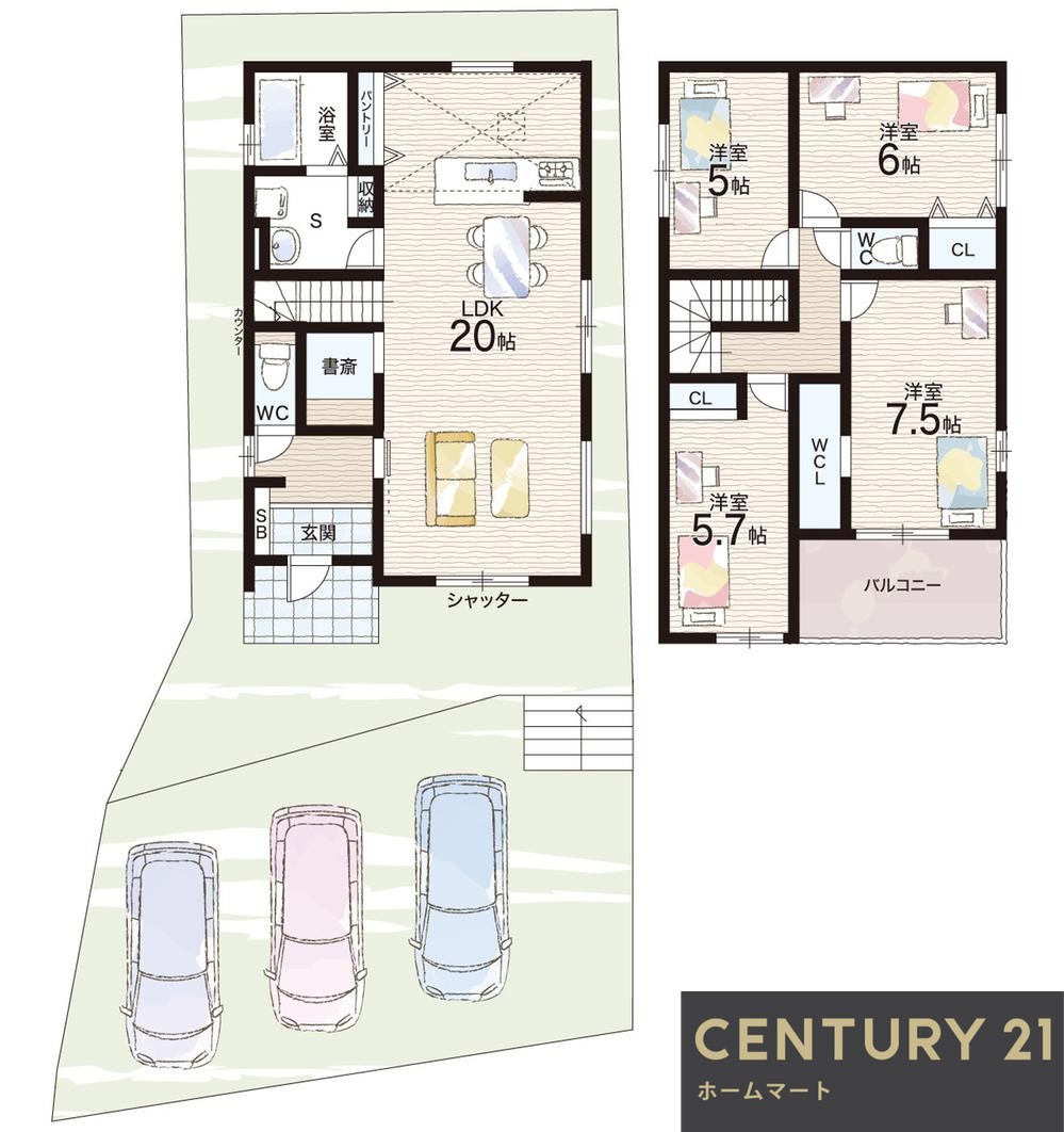 新築戸建 一戸建て菊丘町（枚方公園駅） 5798万円・6398万円の詳細情報 大阪府枚方市菊丘町 写真10 センチュリー21ホームマート