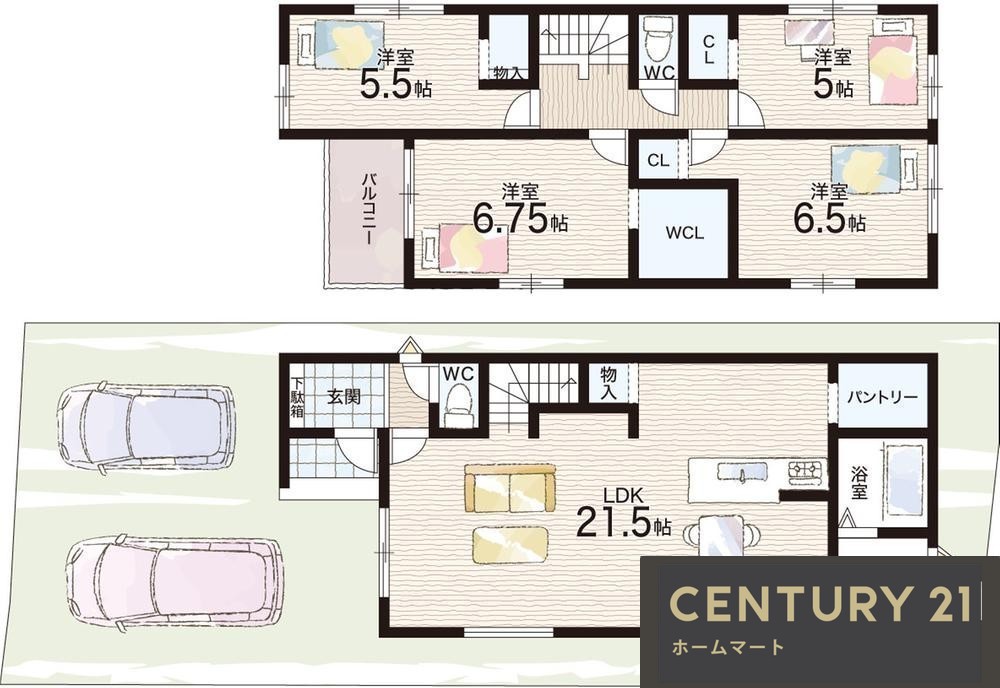 新築戸建 一戸建て富田町５（富田駅） 5298万円・5398万円の詳細情報 大阪府高槻市富田町５ 写真10 センチュリー21ホームマート