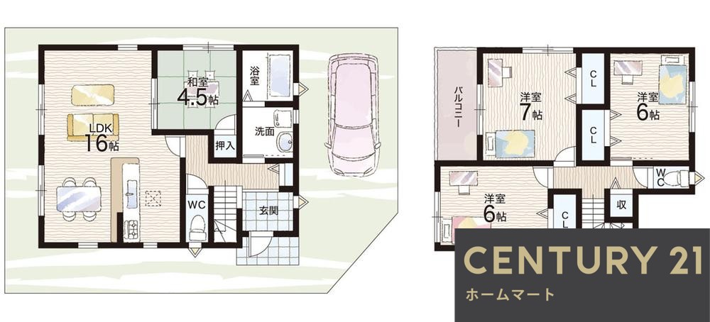 新築戸建 一戸建て川原城町（天理駅） 2790万円・2990万円の詳細情報 奈良県天理市川原城町 写真15 センチュリー21ホームマート