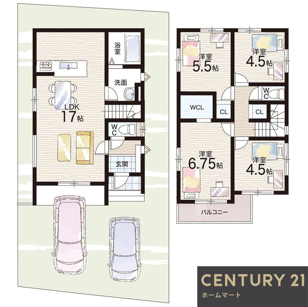 新築戸建 一戸建て寺田尼塚（城陽駅） 3780万円の詳細情報 京都府城陽市寺田尼塚 写真12 センチュリー21ホームマート