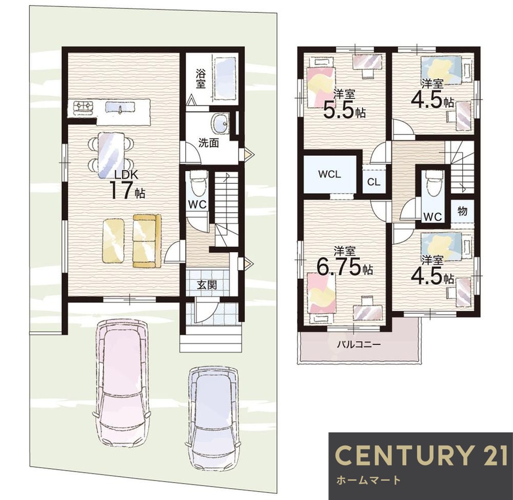 新築戸建 一戸建て寺田尼塚（城陽駅） 3780万円の詳細情報 京都府城陽市寺田尼塚 写真13 センチュリー21ホームマート