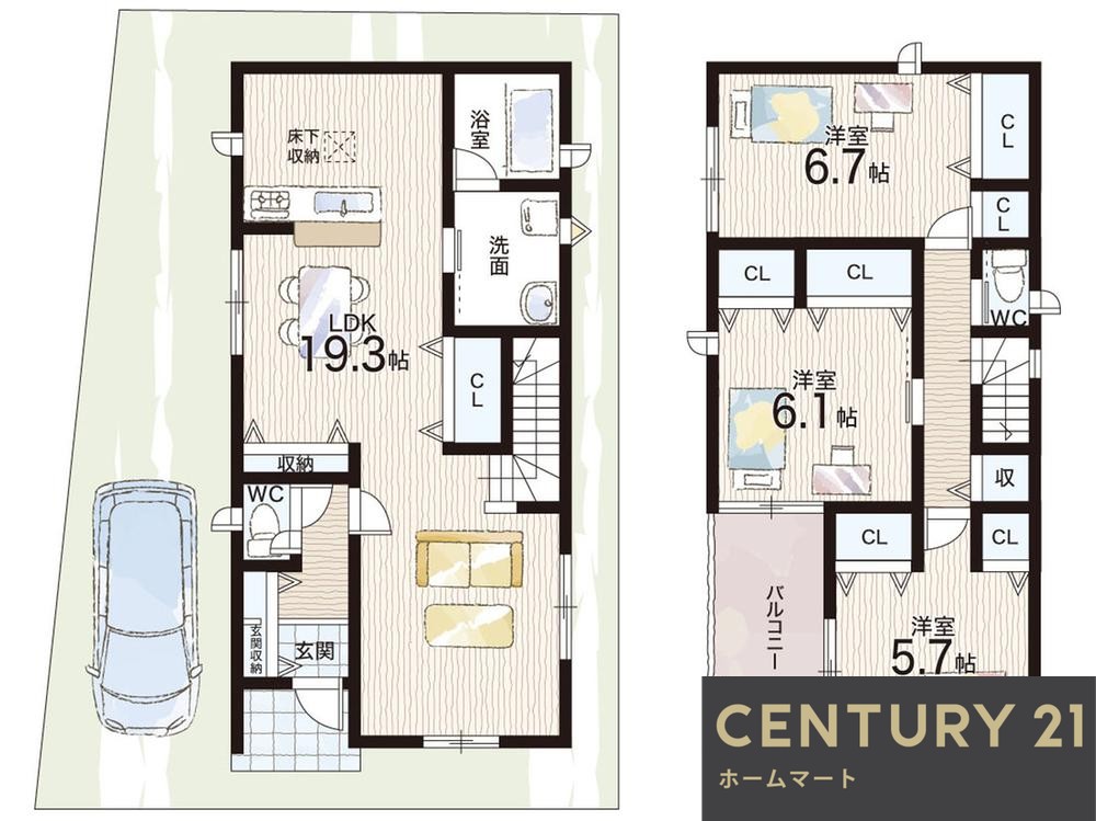 新築戸建 一戸建て松原市北新町 全７邸 一戸建て第７期の詳細情報 大阪府松原市北新町６ 写真18 センチュリー21ホームマート