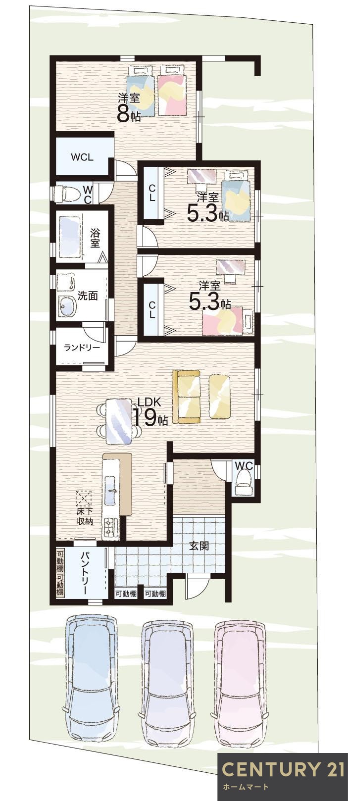 新築戸建 一戸建て生駒郡斑鳩町龍田3丁目 全4邸 一戸建て第2.3期の詳細情報 奈良県生駒郡斑鳩町龍田３ 写真23 センチュリー21ホームマート
