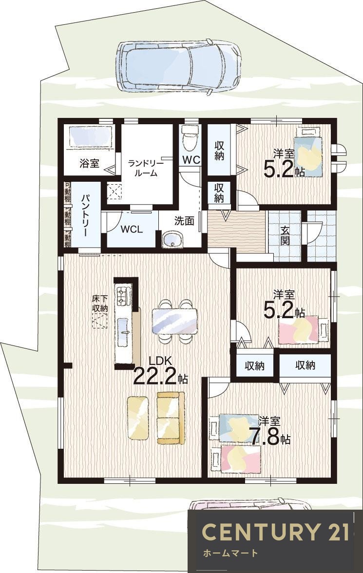 新築戸建 NEW一戸建て南紀寺町１（京終駅） 3480万円～3980万円の詳細情報 奈良県奈良市南紀寺町１ 写真13 センチュリー21ホームマート
