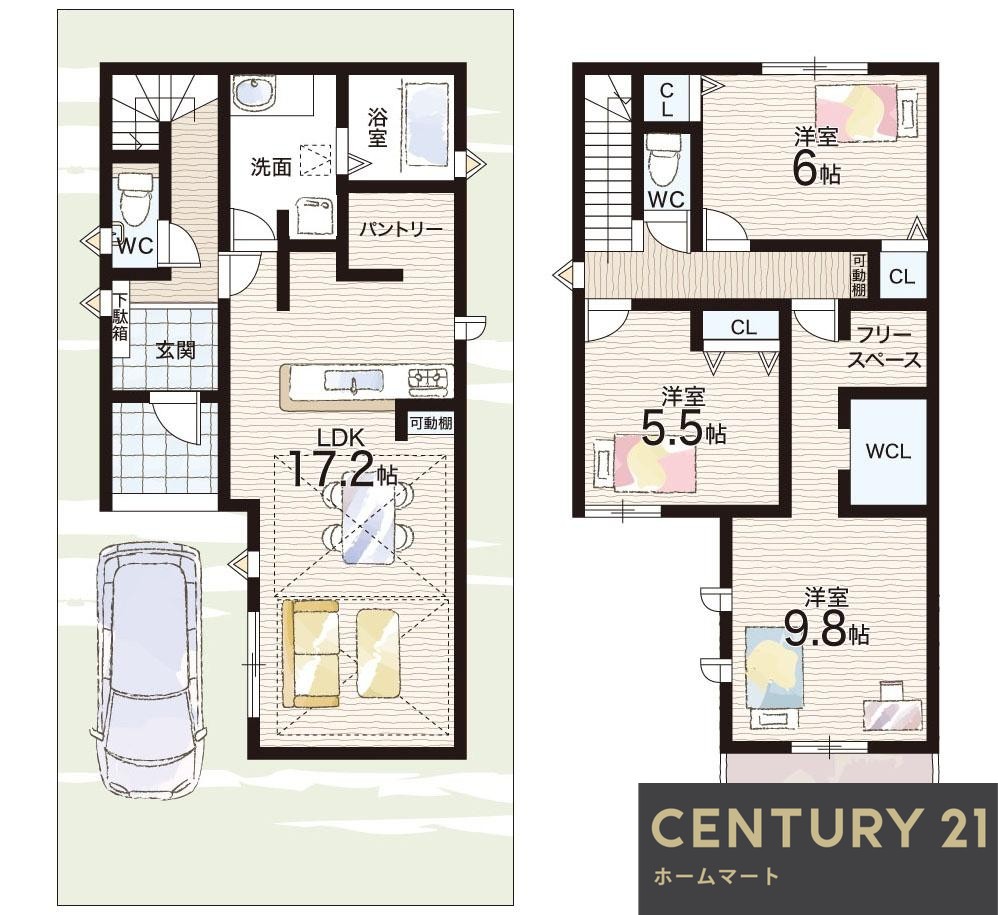 新築戸建 一戸建て塚口町５（塚口駅） 6180万円・6280万円の詳細情報 兵庫県尼崎市塚口町５ 写真11 センチュリー21ホームマート