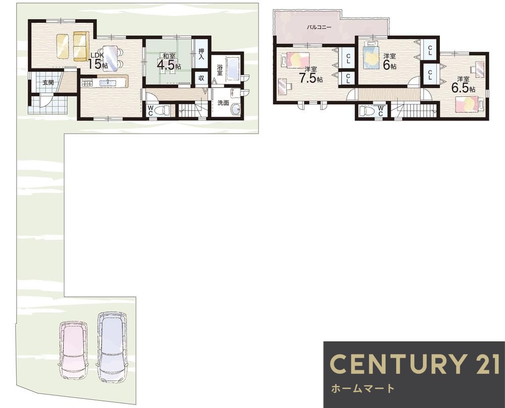 新築戸建 一戸建て五条西２（西ノ京駅） 2790万円・2990万円の詳細情報 奈良県奈良市五条西２ 写真15 センチュリー21ホームマート