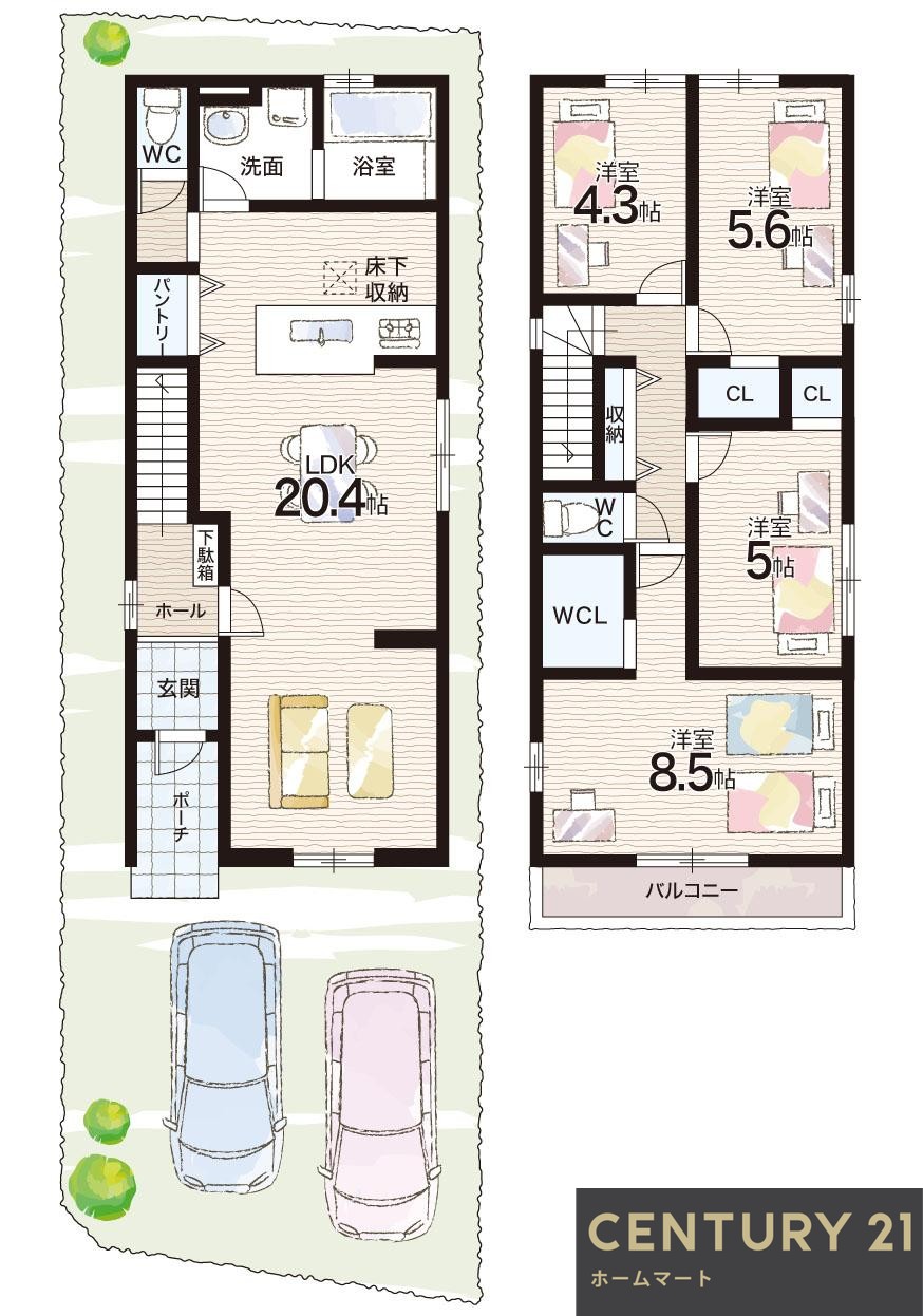 新築戸建 NEW一戸建て塚口町６（塚口駅） 5598万円～5698万円の詳細情報 兵庫県尼崎市塚口町６ 写真15 センチュリー21ホームマート