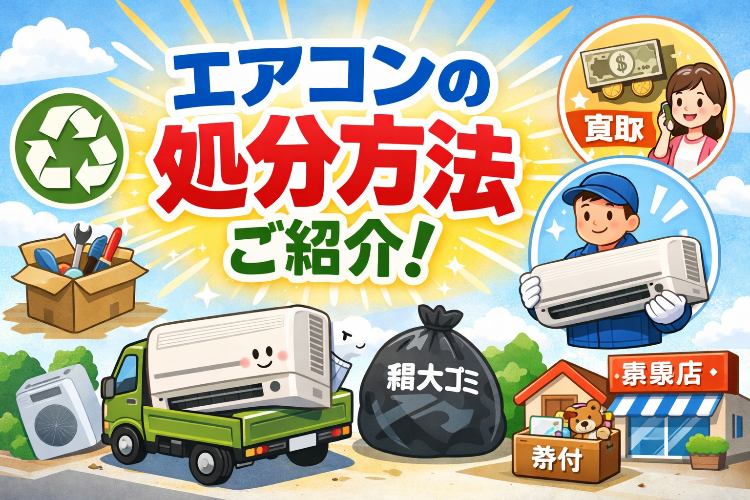 エアコンの処分方法ご紹介！